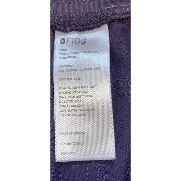 Figs (Large/Short) Men’s Axim 2.0 Cargo Pants Purple Nurse Scrub Straight Leg - Picture 5 of 12